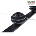 MEPS Bobbin Flat Bar Insulator – Plastic (Black)